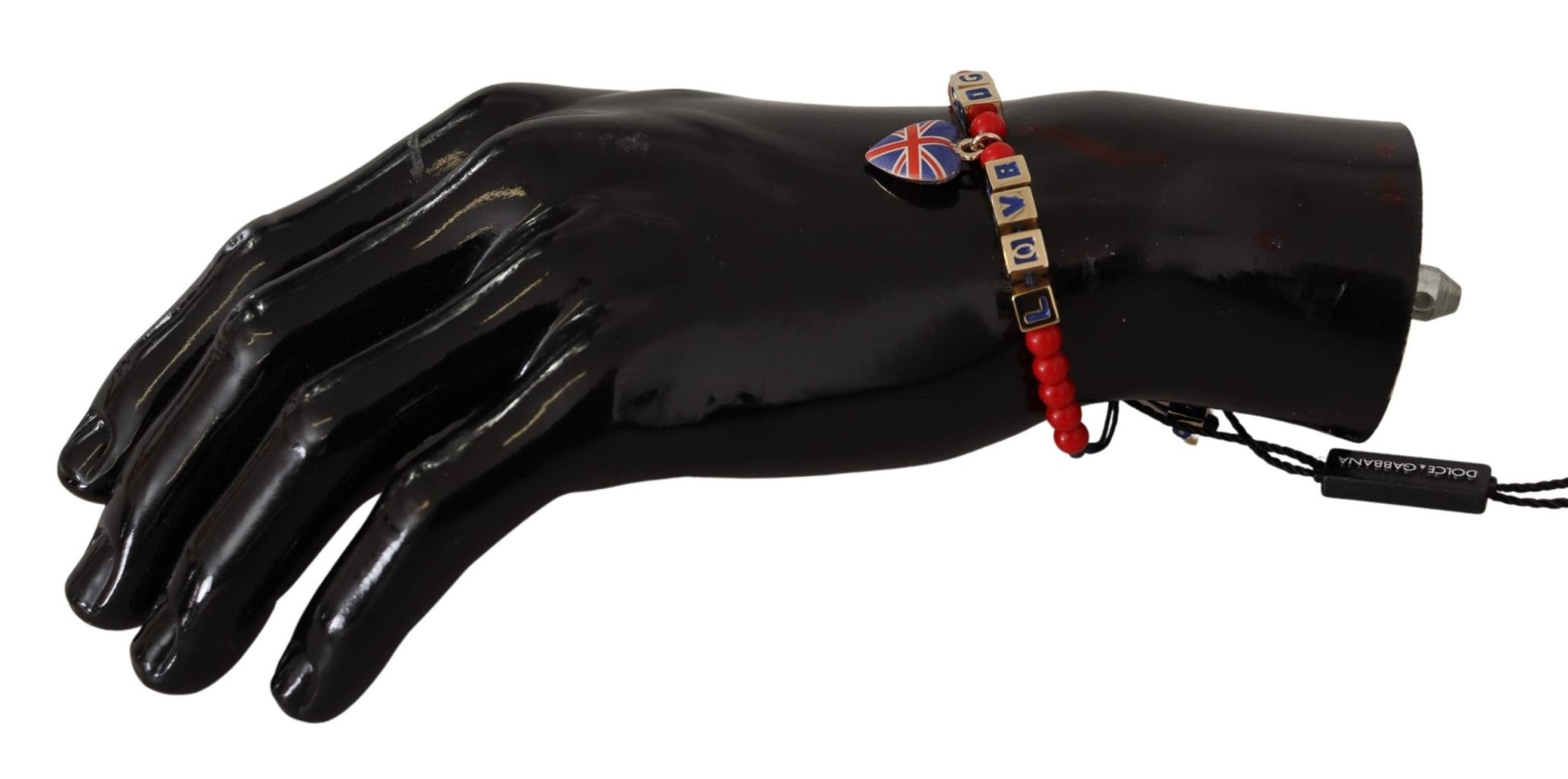 Dolce & Gabbana Elegant Blue, Red Glass & Zama Bracelet - Sandy Store ByNet