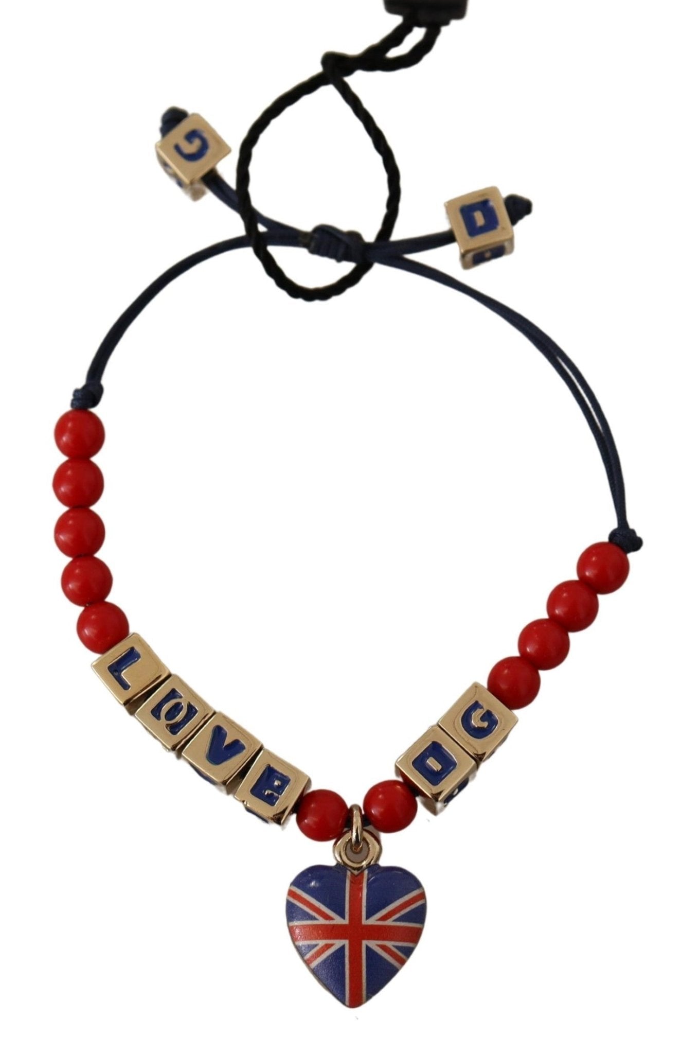 Dolce & Gabbana Elegant Blue, Red Glass & Zama Bracelet - Sandy Store ByNet