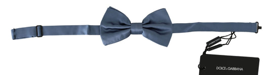 Dolce & Gabbana Elegant Blue Silk Bow Tie - Sandy Store ByNet