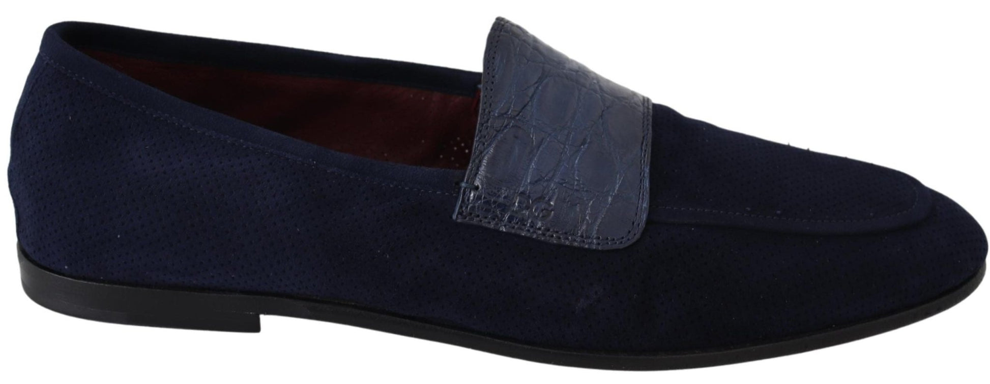 Dolce & Gabbana Elegant Blue Suede Leather Loafers - Sandy Store ByNet