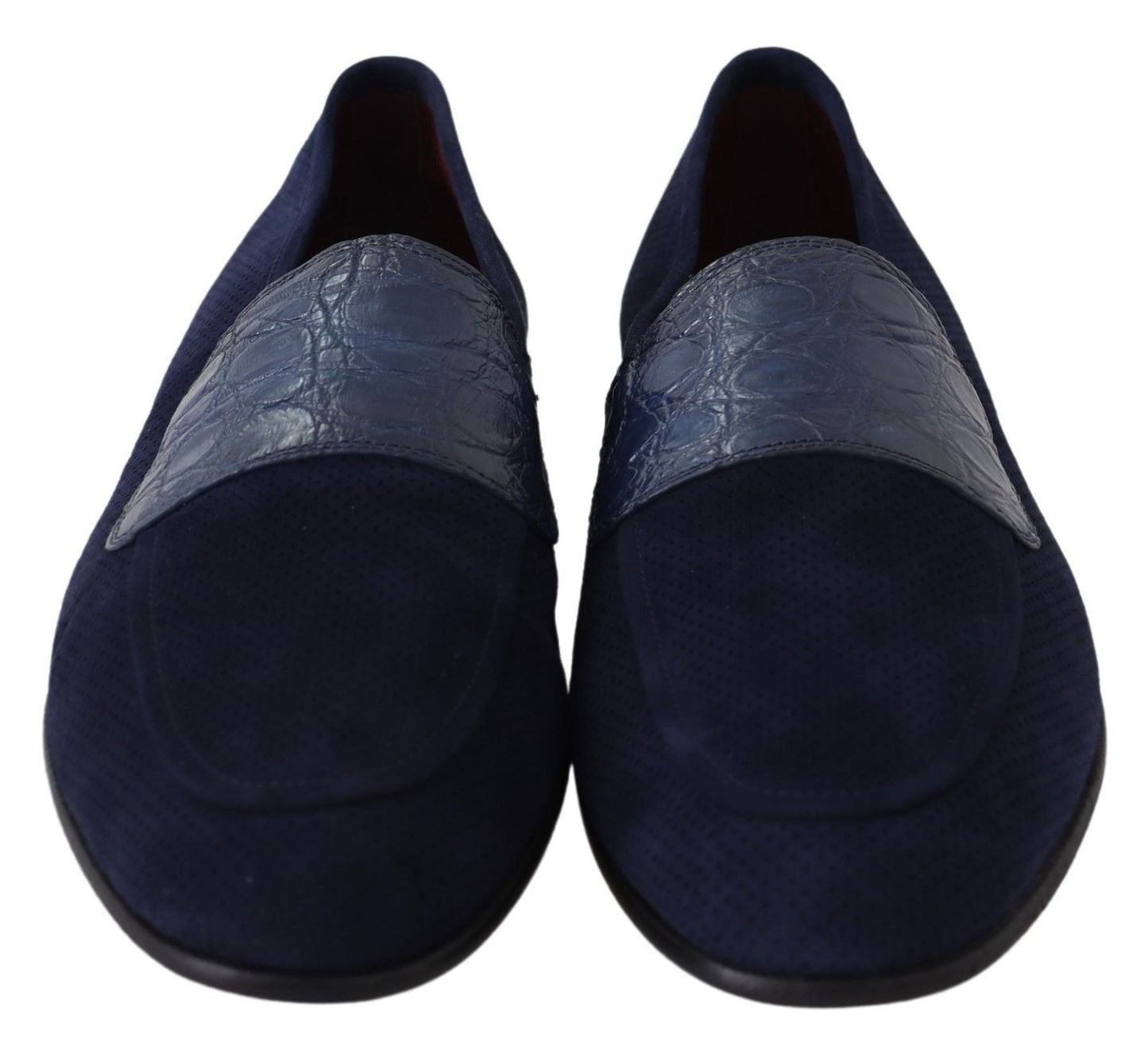 Dolce & Gabbana Elegant Blue Suede Leather Loafers - Sandy Store ByNet