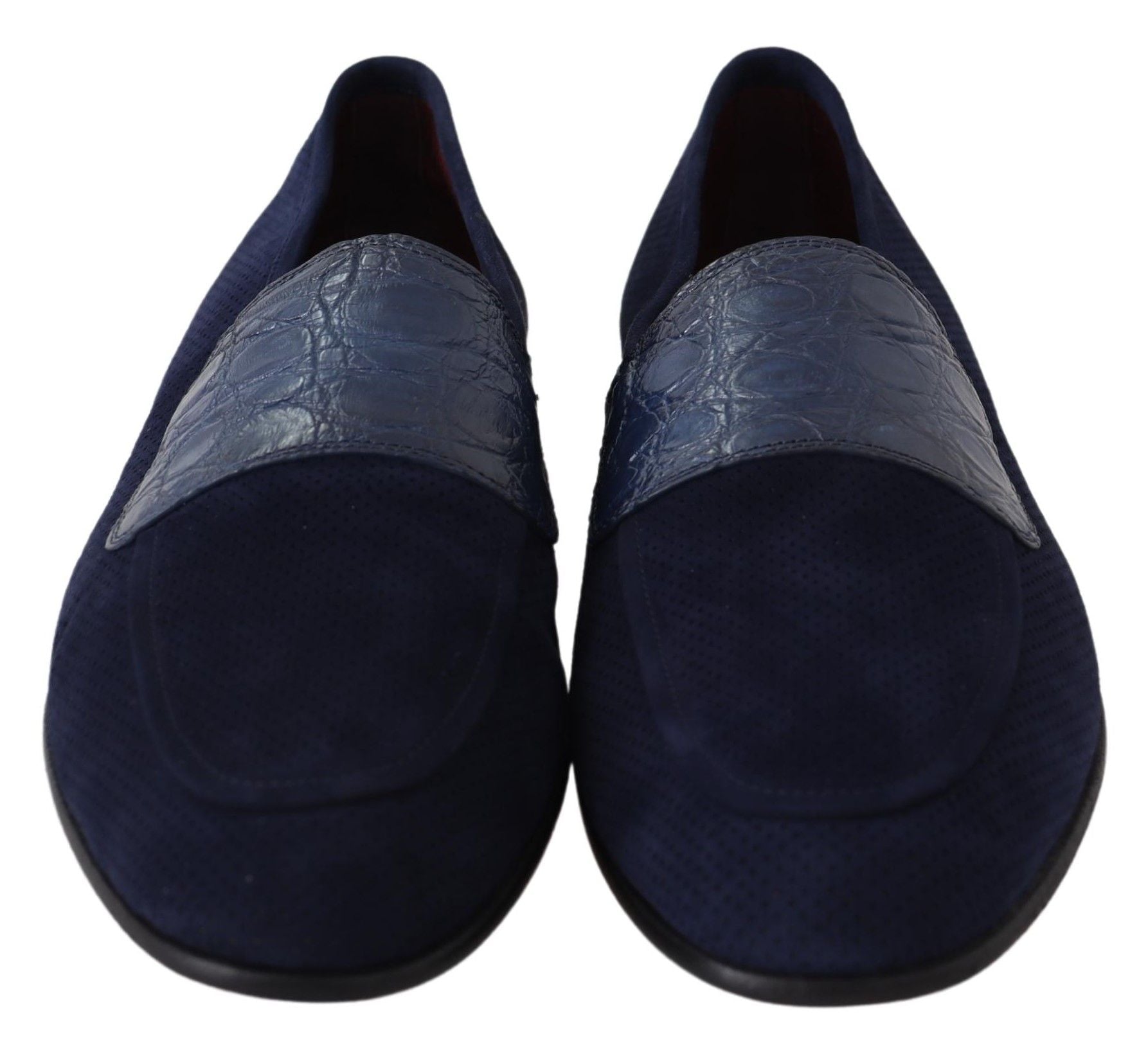 Dolce & Gabbana Elegant Blue Suede Leather Loafers - Sandy Store ByNet