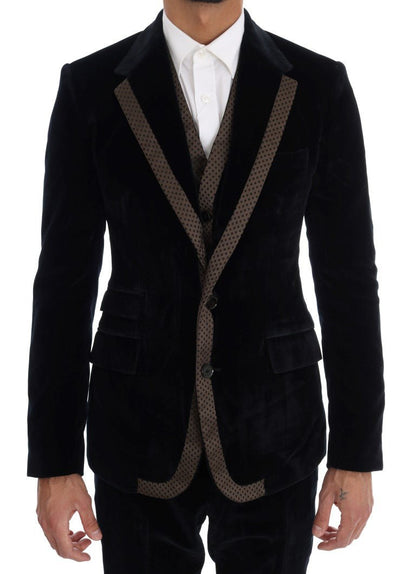 Dolce & Gabbana Elegant Blue Three - Piece Slim Fit Suit - Sandy Store ByNet