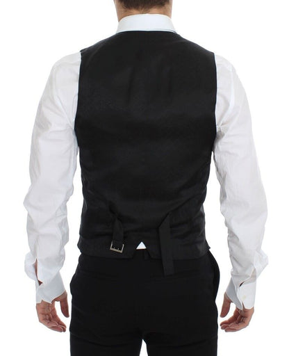 Dolce & Gabbana Elegant Blue Wool Dress Vest - Sandy Store ByNet