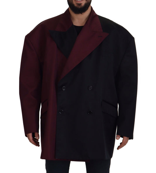 Dolce & Gabbana Elegant Bordeaux Double - Breasted Jacket – IT50 | L par Dolce & Gabbana | Disponible sur Sandy Store ByNet