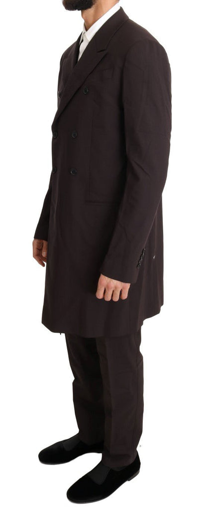 Dolce & Gabbana Elegant Bordeaux Double Breasted Suit - Sandy Store ByNet