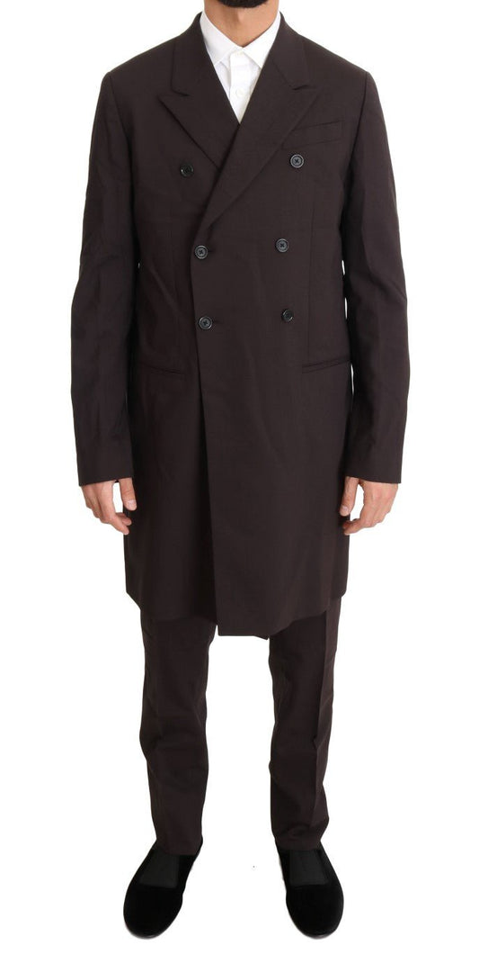 Dolce & Gabbana Elegant Bordeaux Double Breasted Suit - Sandy Store ByNet