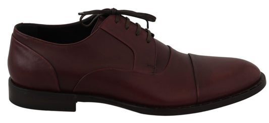 Dolce & Gabbana Elegant Bordeaux Leather Dress Shoes - Sandy Store ByNet