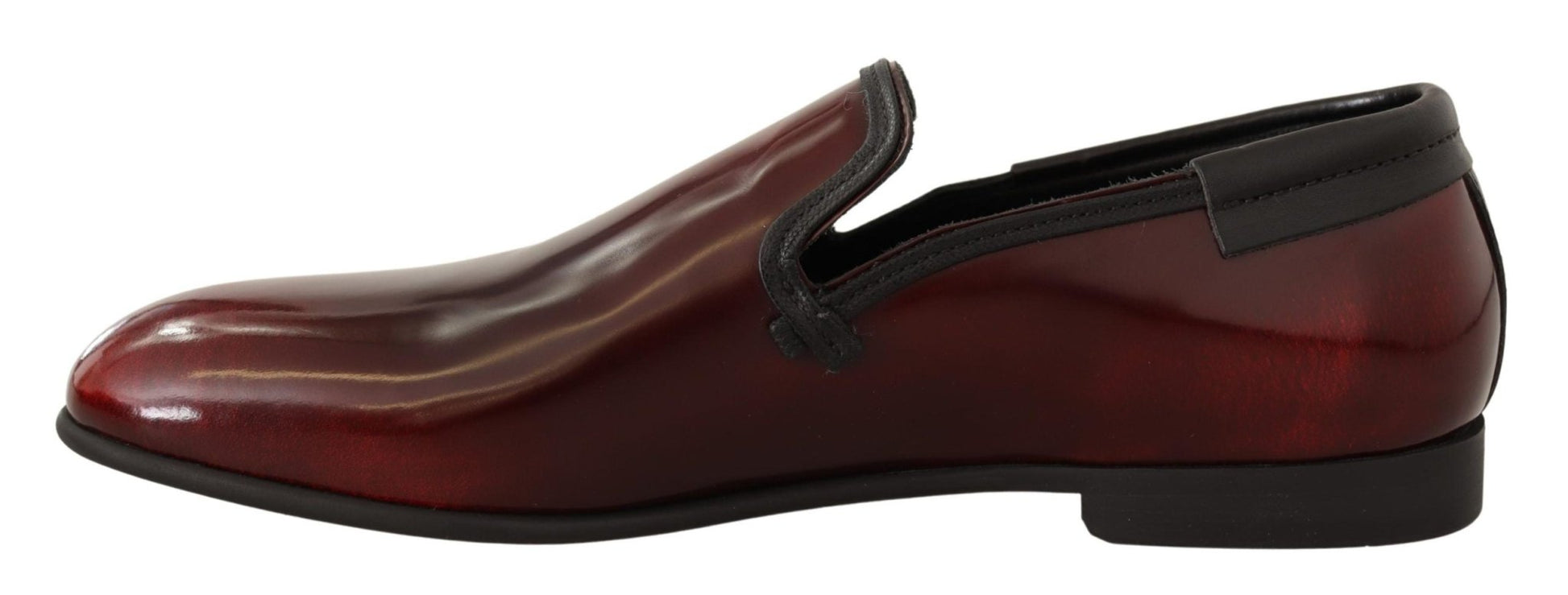 Dolce & Gabbana Elegant Bordeaux Leather Loafers - Sandy Store ByNet