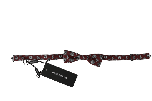 Dolce & Gabbana Elegant Bordeaux Silk Bow Tie - Sandy Store ByNet