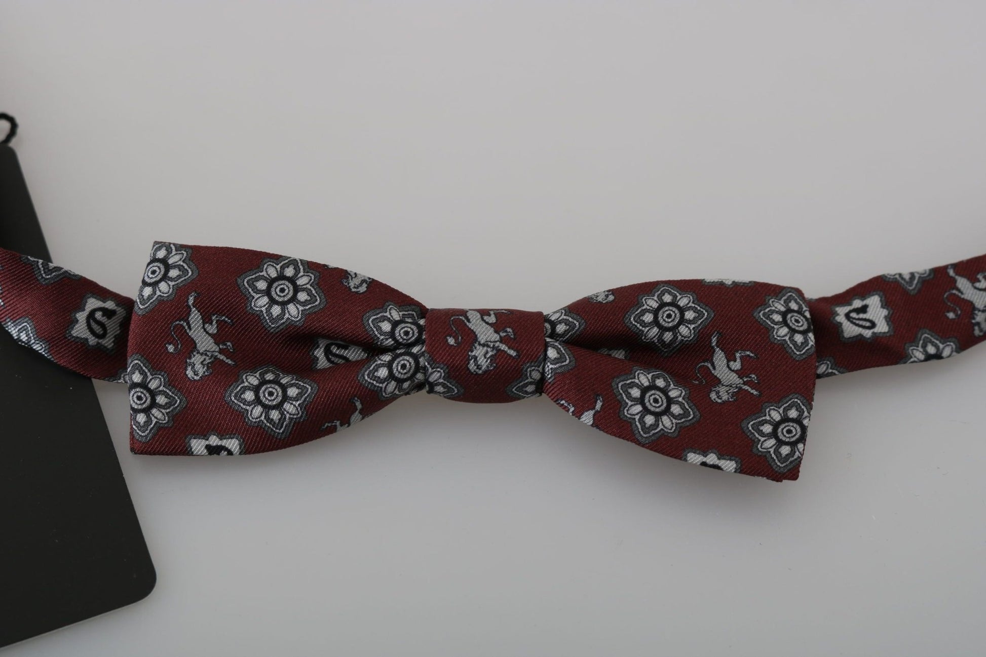 Dolce & Gabbana Elegant Bordeaux Silk Bow Tie - Sandy Store ByNet