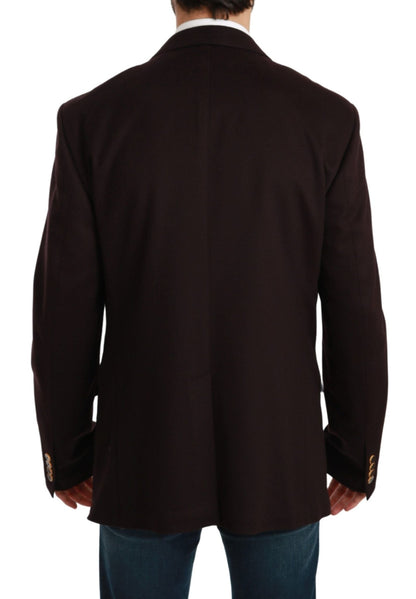 Dolce & Gabbana Elegant Bordeaux Taormina Cashmere Blazer - Sandy Store ByNet