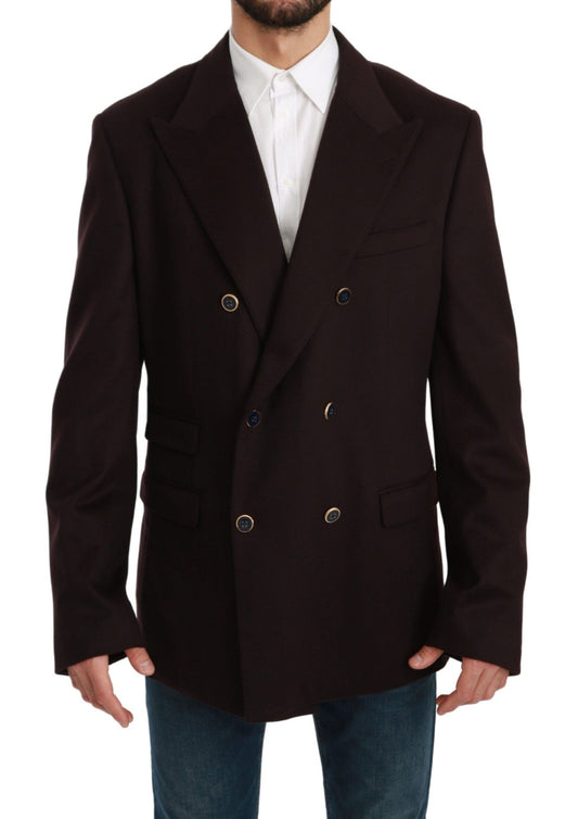 Dolce & Gabbana Elegant Bordeaux Taormina Cashmere Blazer - Sandy Store ByNet