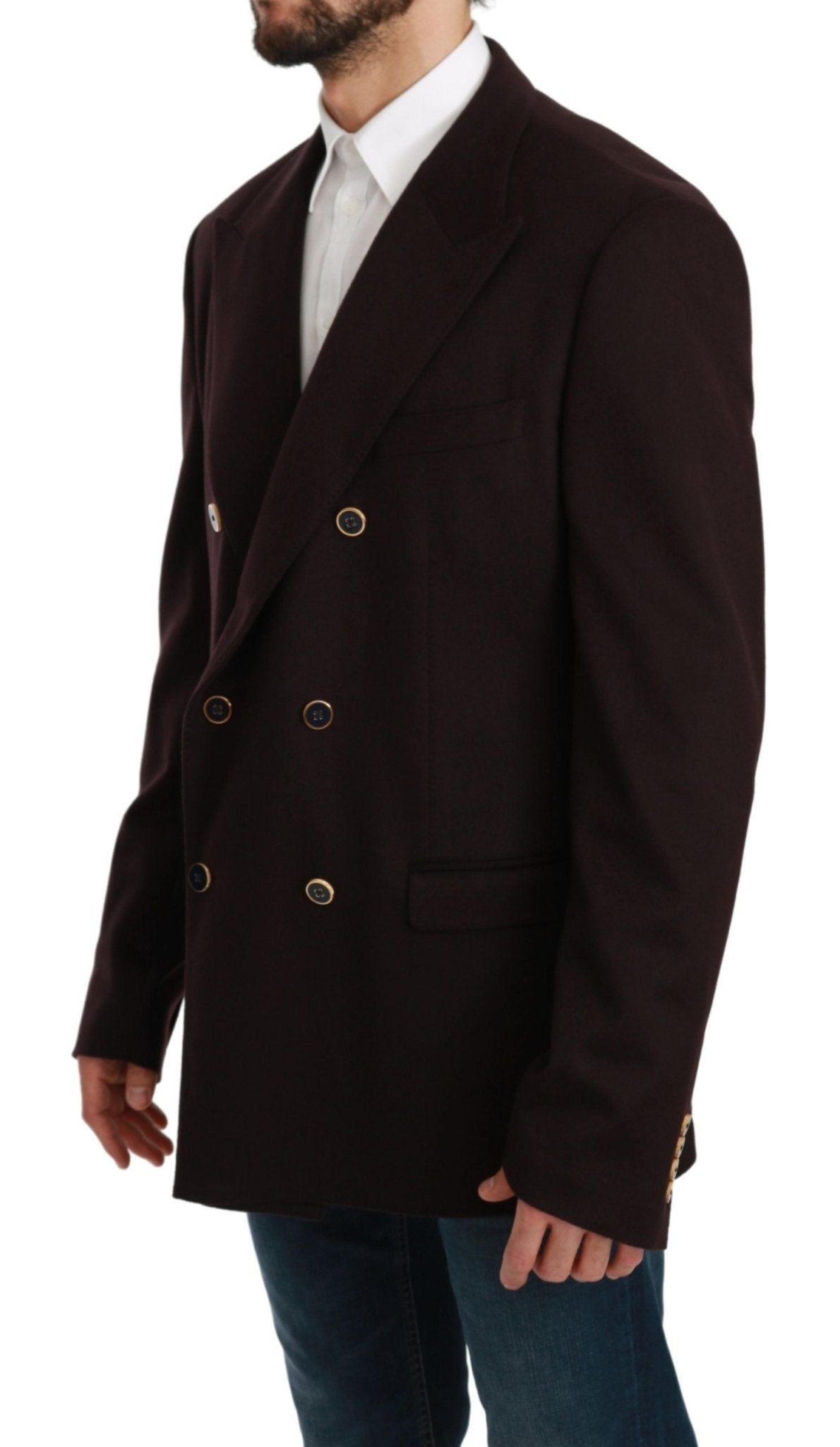 Dolce & Gabbana Elegant Bordeaux Taormina Cashmere Blazer - Sandy Store ByNet