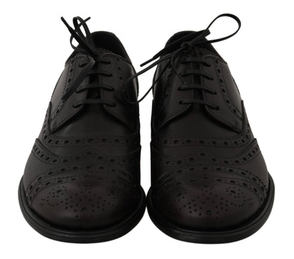 Dolce & Gabbana Elegant Bordeaux Wingtip Derby Dress Shoes - Sandy Store ByNet