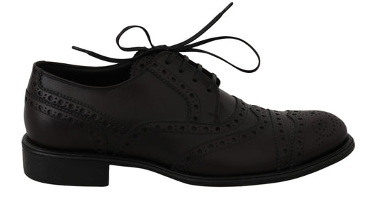 Dolce & Gabbana Elegant Bordeaux Wingtip Derby Dress Shoes - Sandy Store ByNet