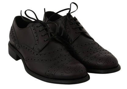 Dolce & Gabbana Elegant Bordeaux Wingtip Derby Dress Shoes - Sandy Store ByNet