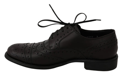 Dolce & Gabbana Elegant Bordeaux Wingtip Derby Dress Shoes - Sandy Store ByNet
