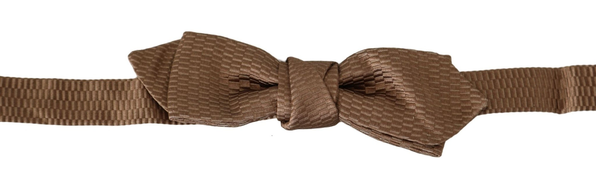 Dolce & Gabbana Elegant Brown Gold Bow Tie - Sandy Store ByNet