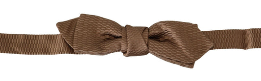 Dolce & Gabbana Elegant Brown Gold Bow Tie - Sandy Store ByNet