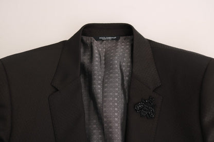 Dolce & Gabbana Elegant Brown Jacquard Martini Suit - Sandy Store ByNet