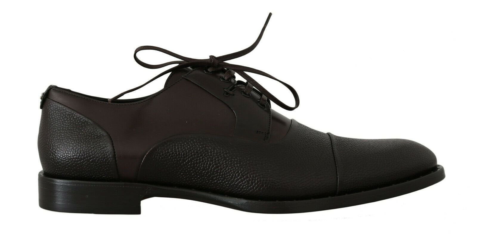 Dolce & Gabbana Elegant Brown Leather Formal Lace - ups - Sandy Store ByNet