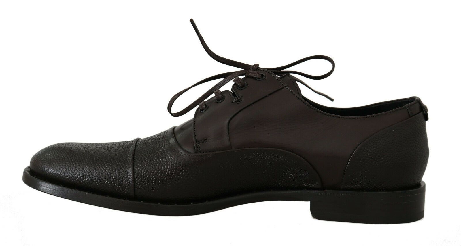 Dolce & Gabbana Elegant Brown Leather Formal Lace - ups - Sandy Store ByNet