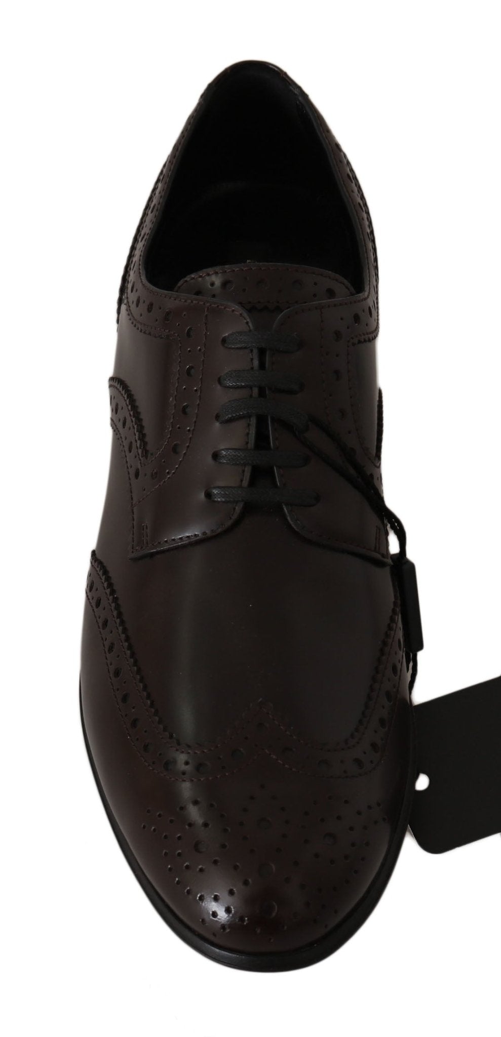 Dolce & Gabbana Elegant Brown Leather Oxford Flats - Sandy Store ByNet