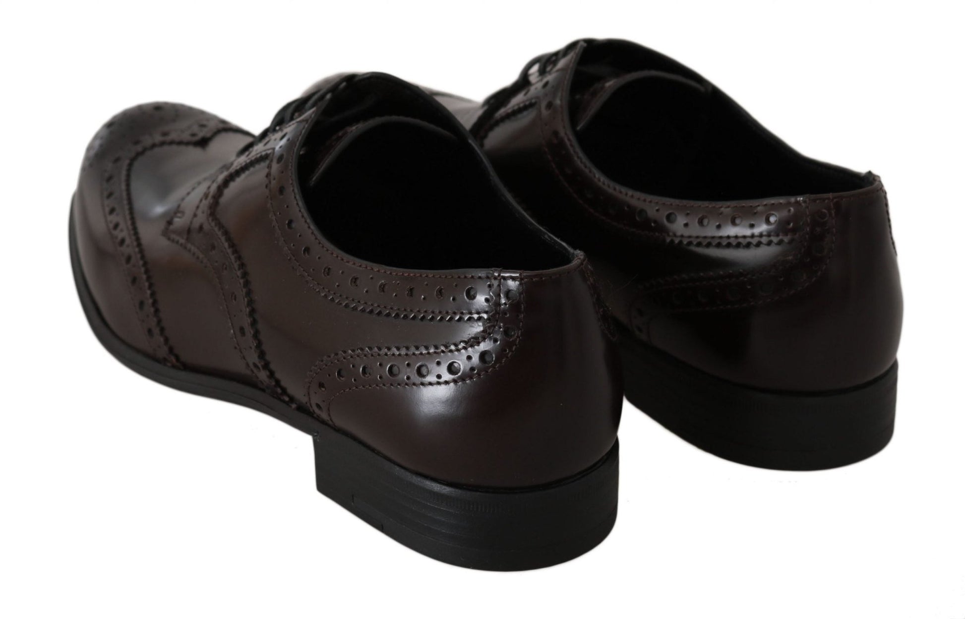 Dolce & Gabbana Elegant Brown Leather Oxford Flats - Sandy Store ByNet