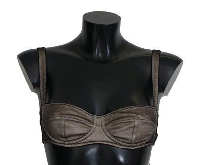 Dolce & Gabbana Elegant Brown Stretch Bra Womens Underwear - Sandy Store ByNet