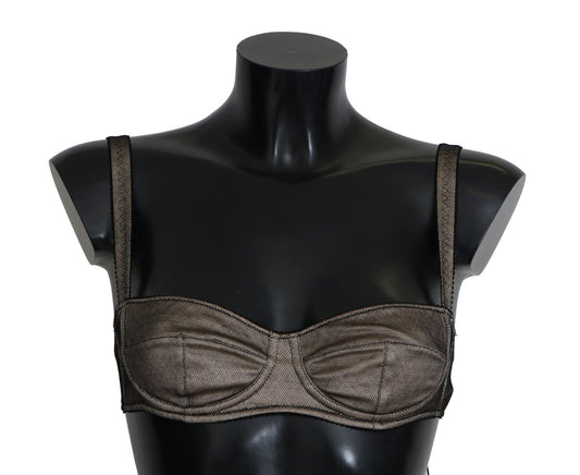 Dolce & Gabbana Elegant Brown Stretch Bra Womens Underwear - Sandy Store ByNet