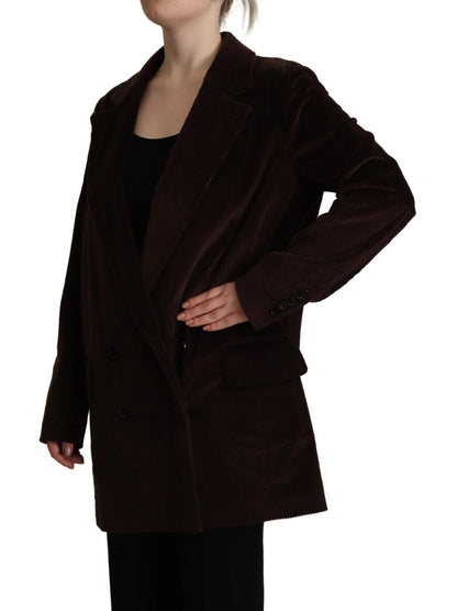 Dolce & Gabbana Elegant Burgundy Double - Breasted Trench Coat - Sandy Store ByNet