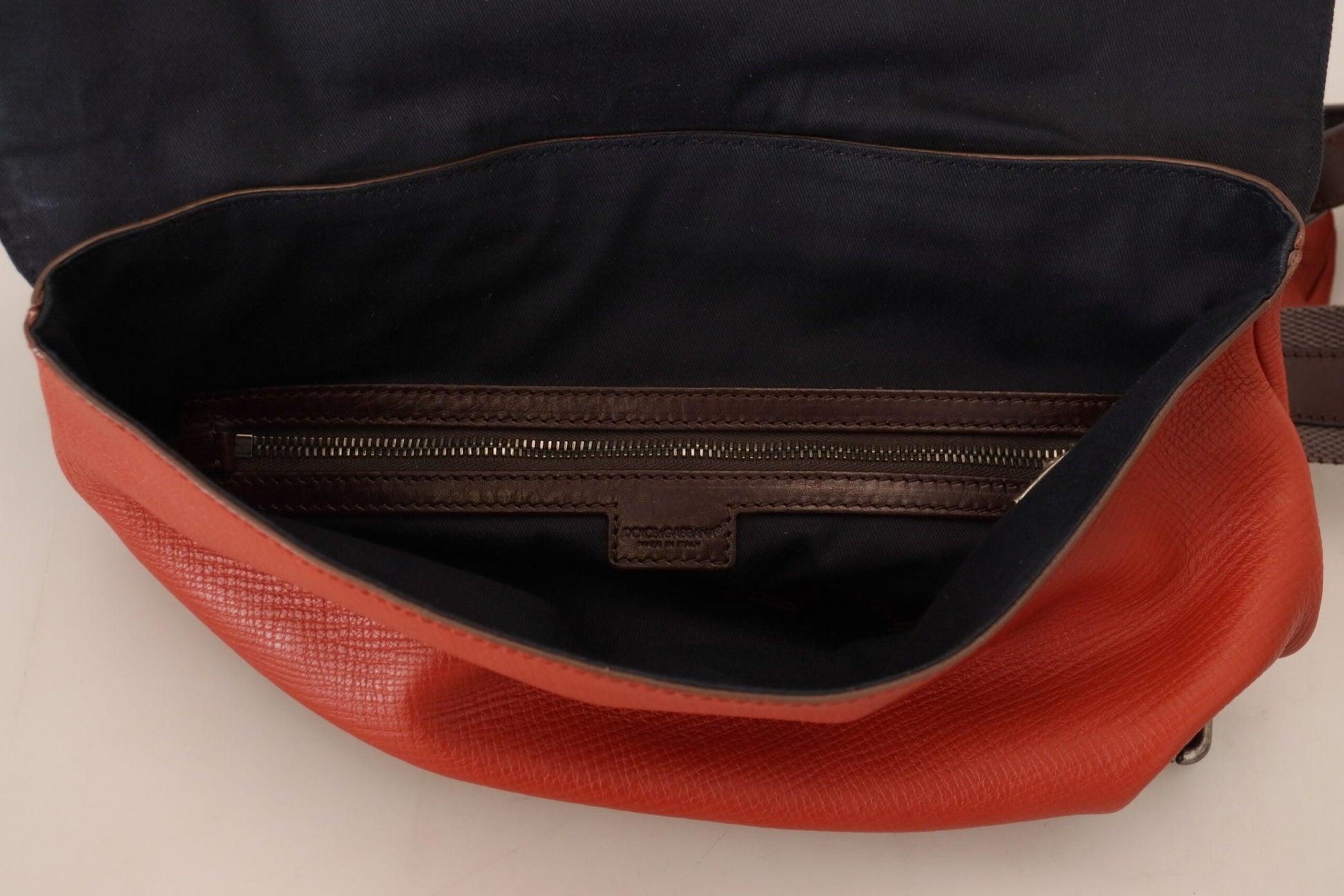 Dolce & Gabbana Elegant Calfskin Leather Backpack in Orange - Sandy Store ByNet
