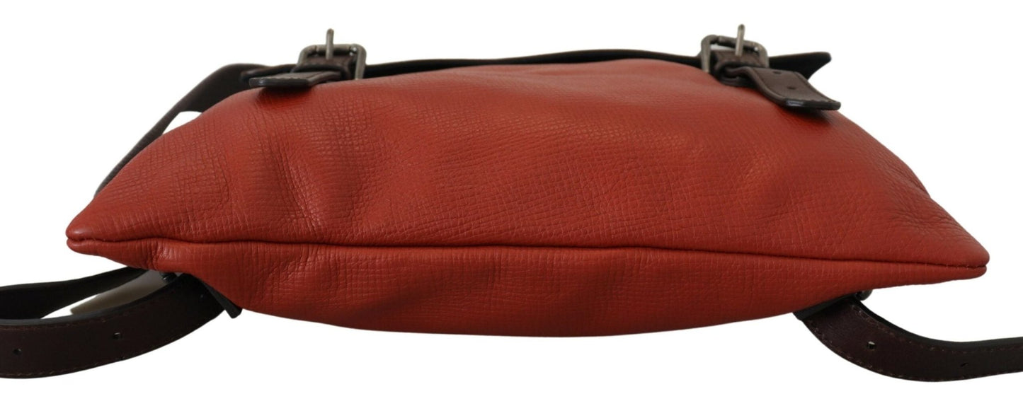 Dolce & Gabbana Elegant Calfskin Leather Backpack in Orange - Sandy Store ByNet