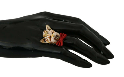 Dolce & Gabbana Elegant Canine Charm Women's Ring - Sandy Store ByNet