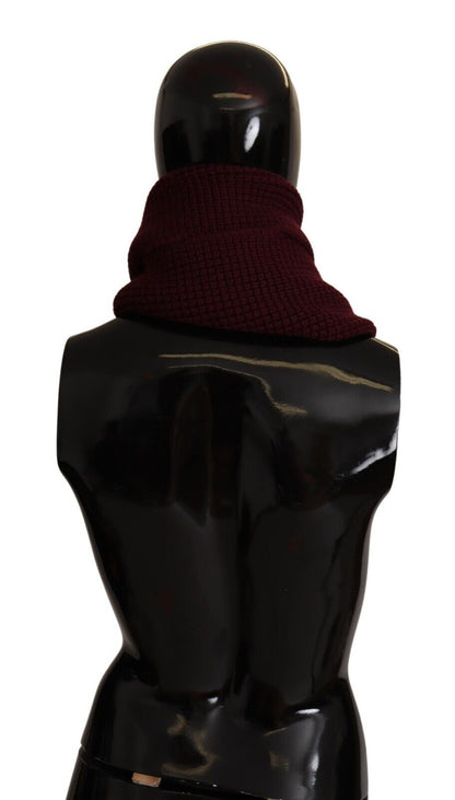 Dolce & Gabbana Elegant Cashmere Knit Scarf in Dark Red - Sandy Store ByNet