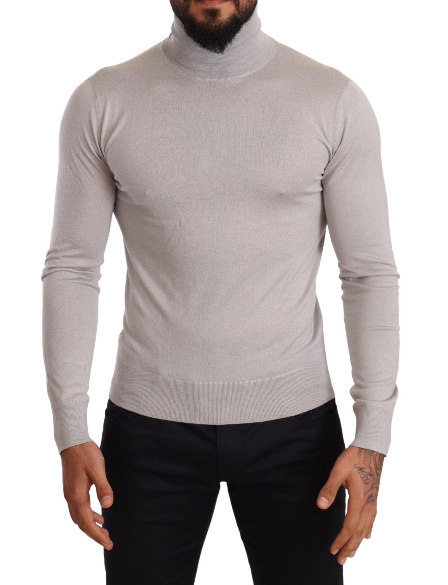 Dolce & Gabbana Elegant Cashmere - Silk Blend Turtleneck - Sandy Store ByNet
