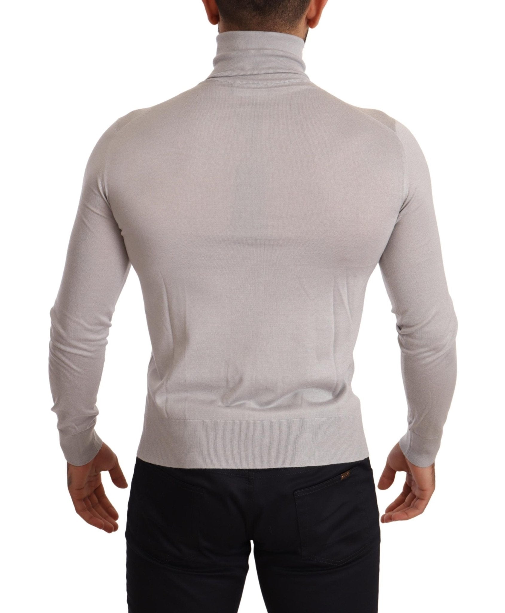 Dolce & Gabbana Elegant Cashmere - Silk Blend Turtleneck - Sandy Store ByNet