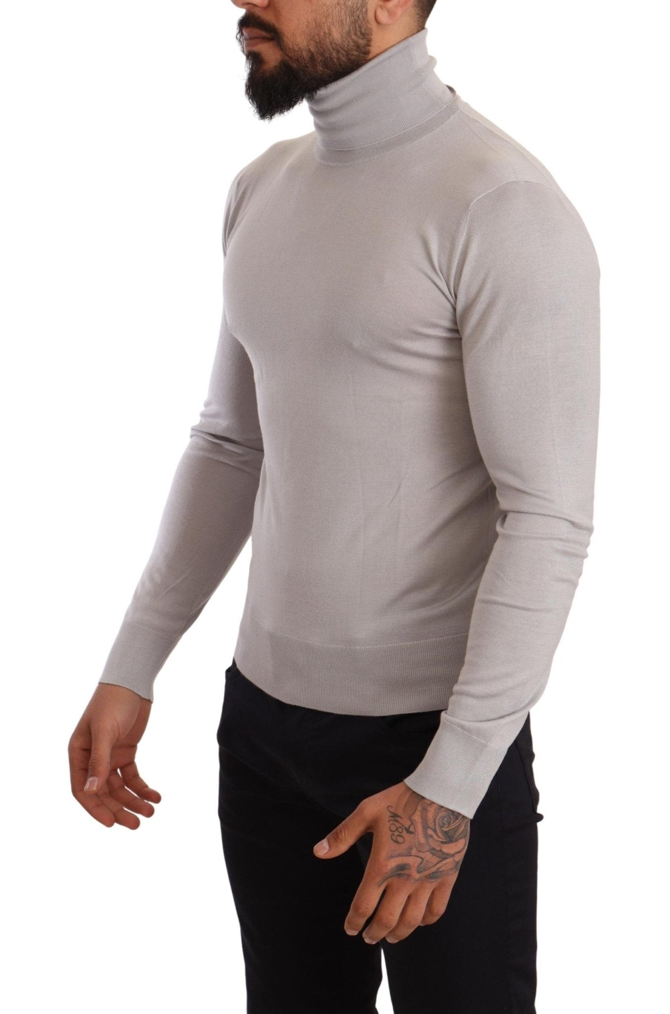 Dolce & Gabbana Elegant Cashmere - Silk Blend Turtleneck - Sandy Store ByNet