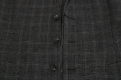 Dolce & Gabbana Elegant Checkered Wool Vest for the Urbane Man - Sandy Store ByNet