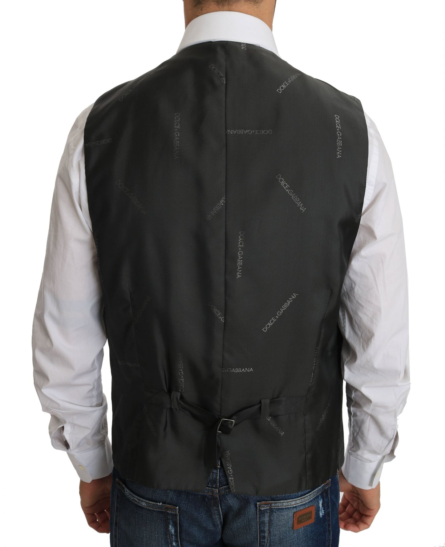 Dolce & Gabbana Elegant Checkered Wool Vest for the Urbane Man - Sandy Store ByNet