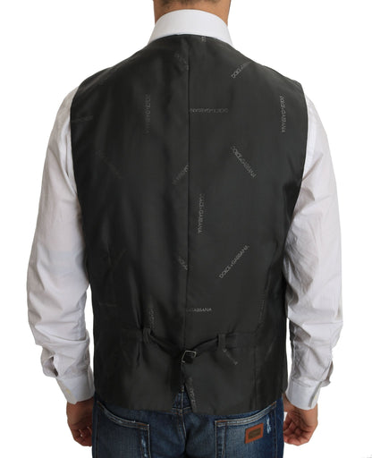 Dolce & Gabbana Elegant Checkered Wool Vest for the Urbane Man - Sandy Store ByNet