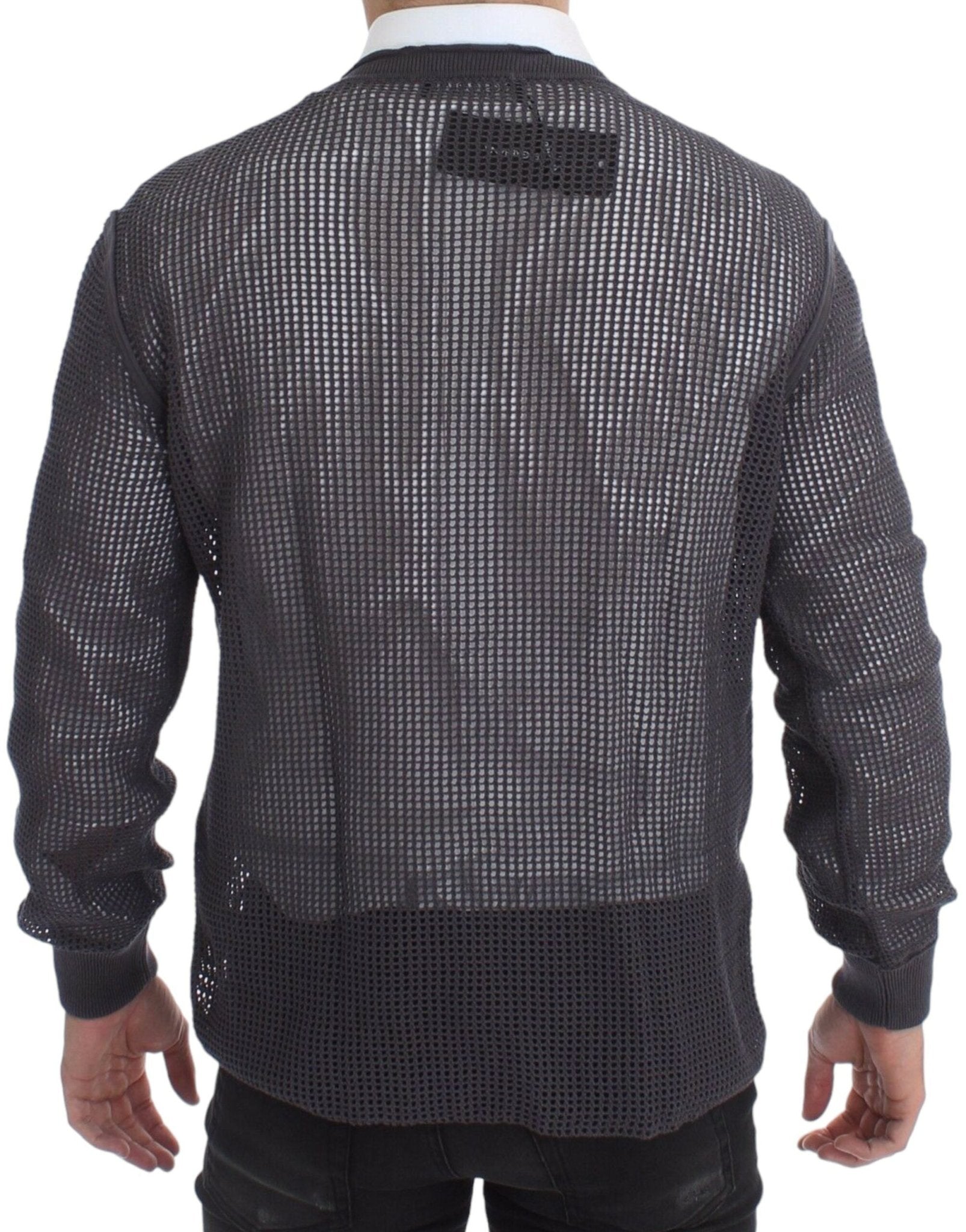 Dolce & Gabbana Elegant Crew - Neck Netted Sweater in Light Purple - Sandy Store ByNet