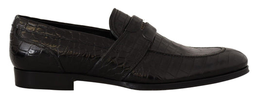 Dolce & Gabbana Elegant Crocodile Leather Moccasin Shoes - Sandy Store ByNet
