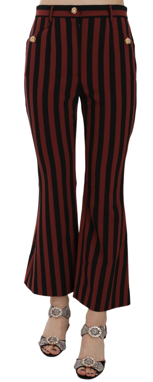 Dolce & Gabbana Elegant Cropped Flared Trousers – IT44|L par Dolce & Gabbana | Disponible sur Sandy Store ByNet