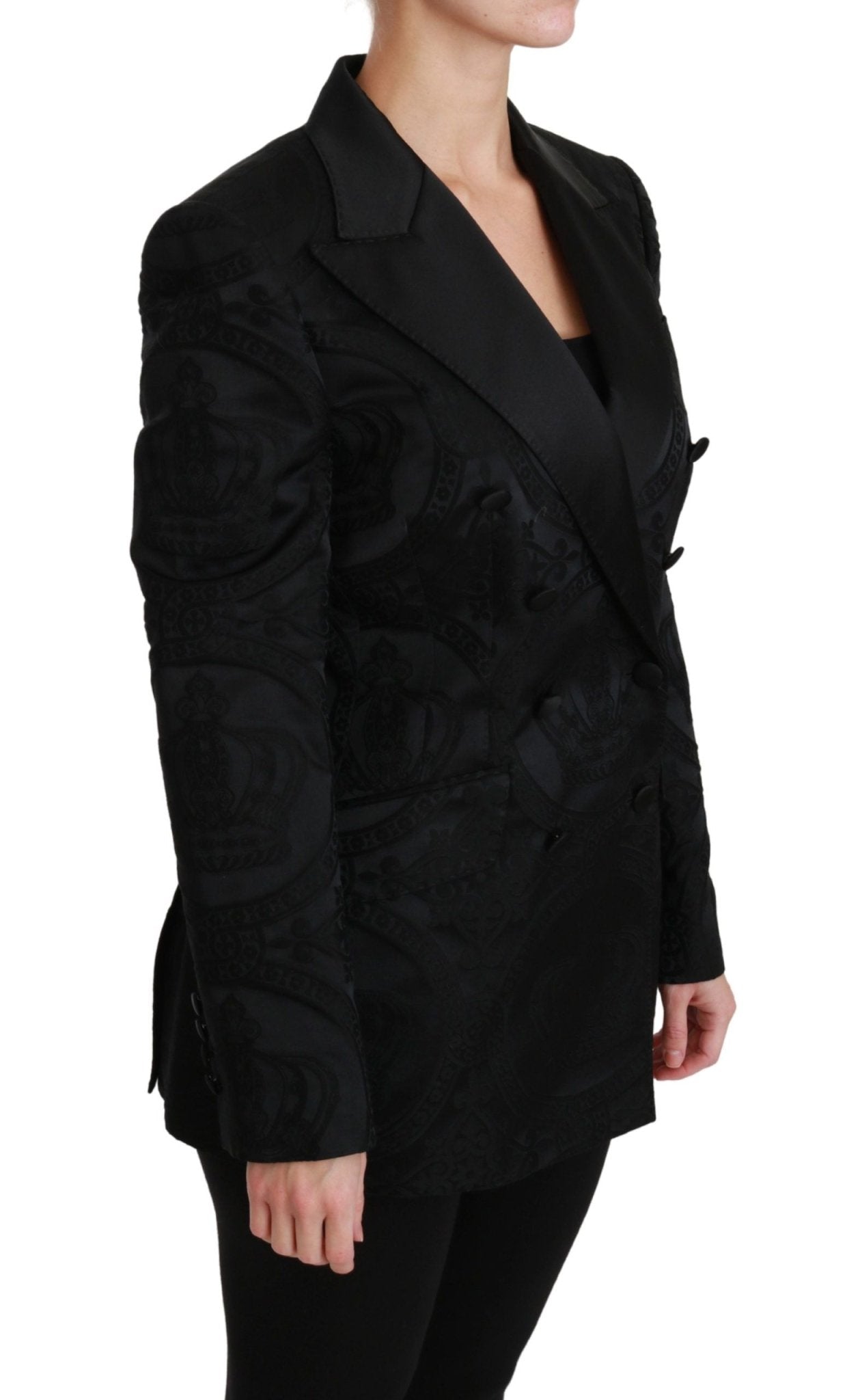 Dolce & Gabbana Elegant Crown - Patterned Double Breasted Jacket - Sandy Store ByNet