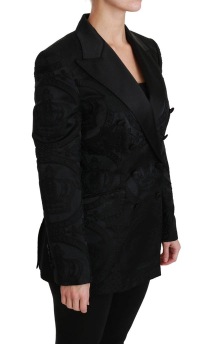 Dolce & Gabbana Elegant Crown - Patterned Double Breasted Jacket - Sandy Store ByNet