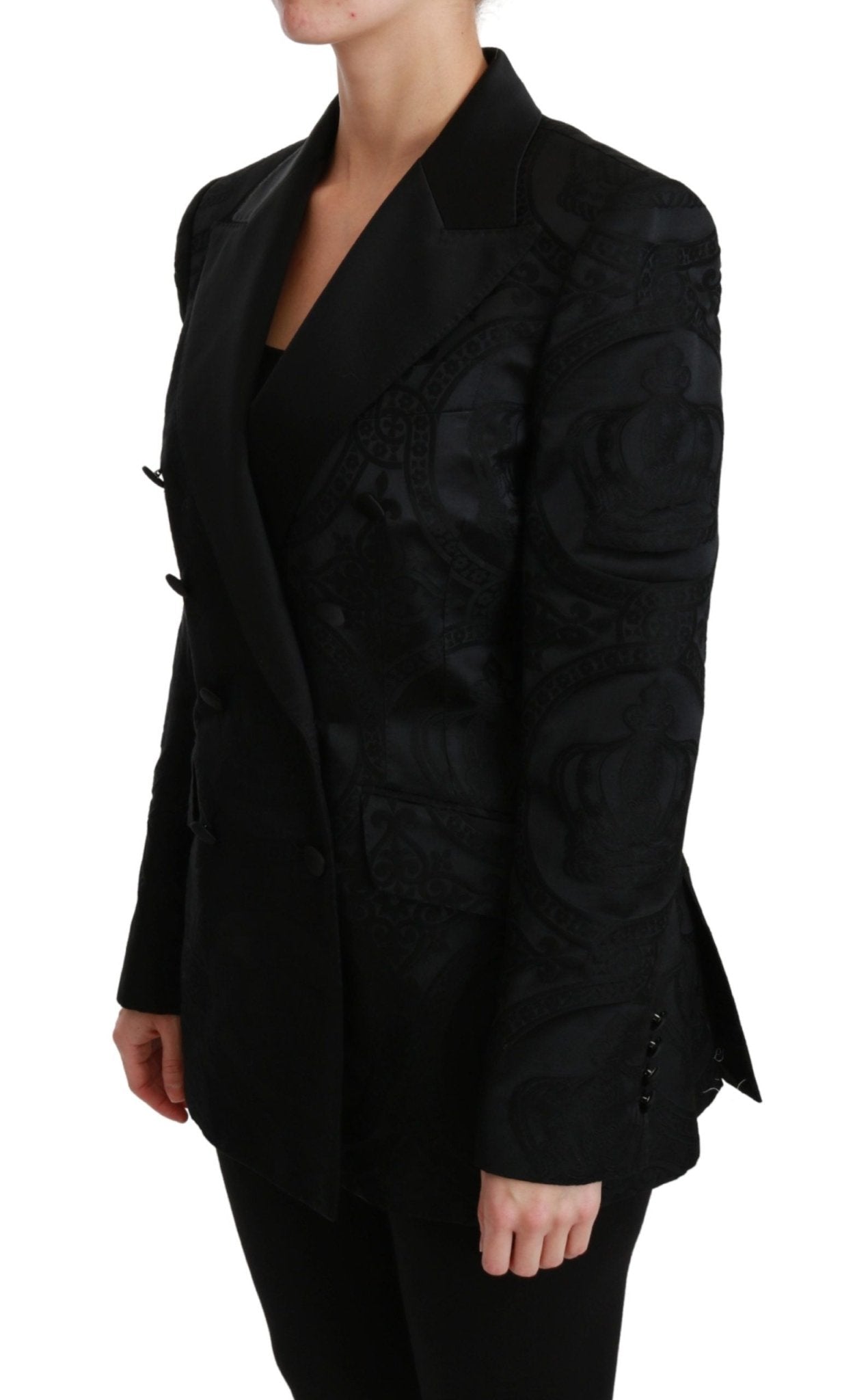 Dolce & Gabbana Elegant Crown - Patterned Double Breasted Jacket - Sandy Store ByNet