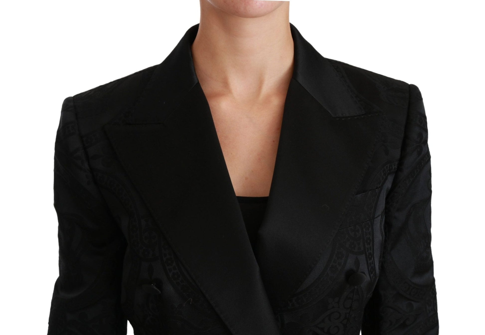 Dolce & Gabbana Elegant Crown - Patterned Double Breasted Jacket - Sandy Store ByNet