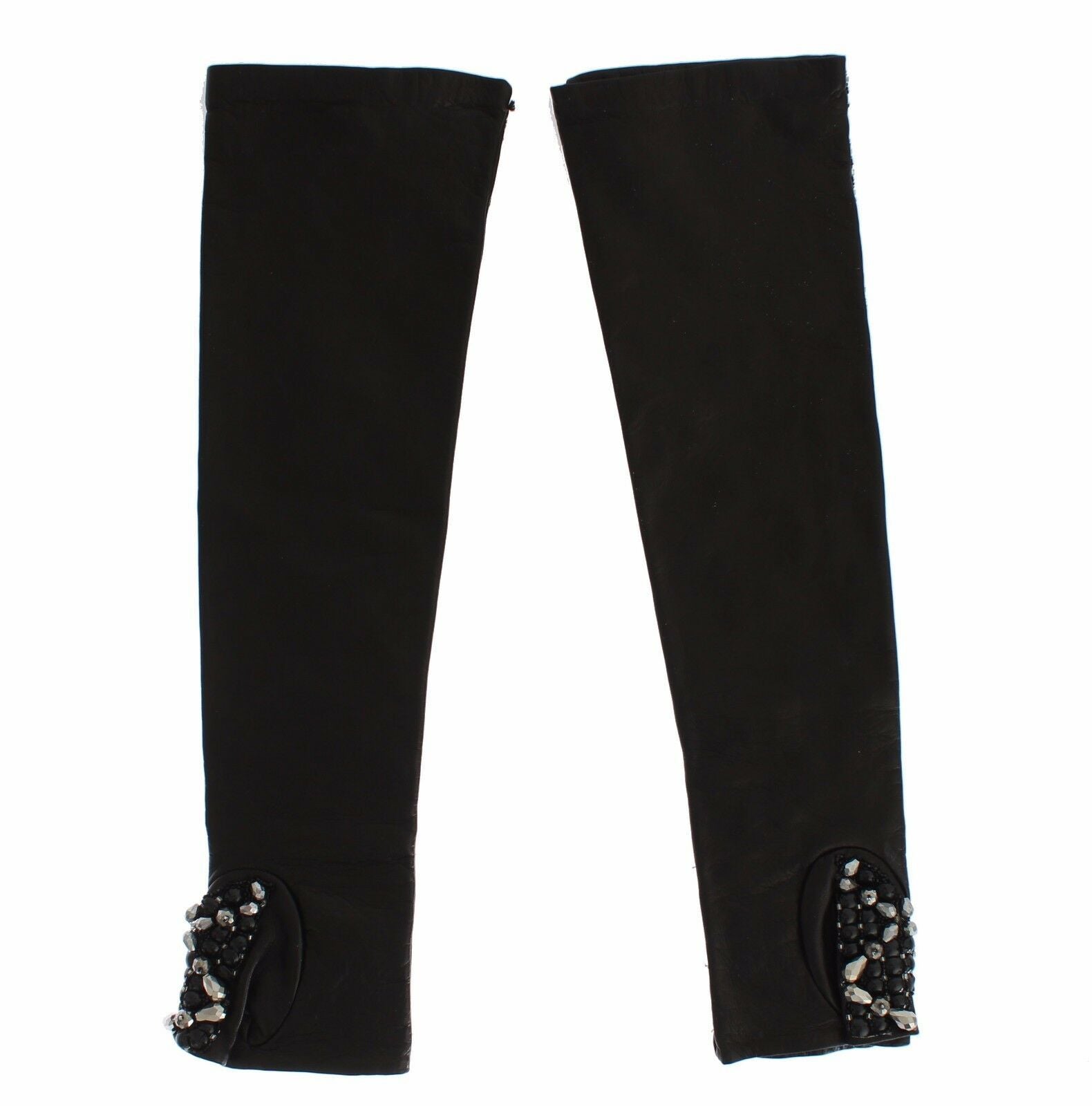 Dolce & Gabbana Elegant Crystal Beaded Leather Gloves - Sandy Store ByNet